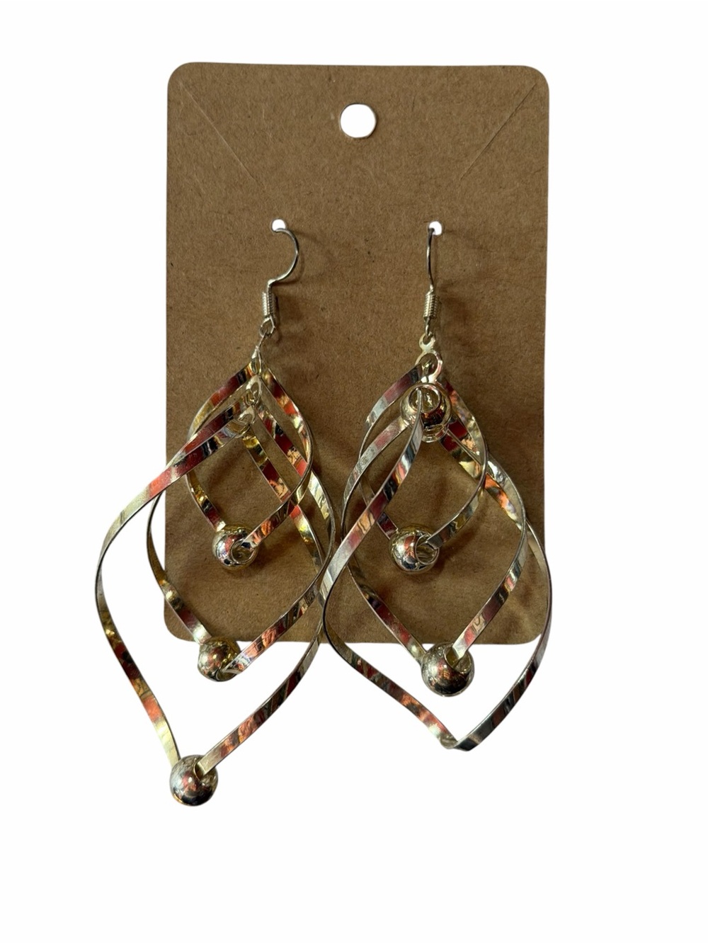 Gold Twisted Drop Earrings for Women - Fashion Jewelry